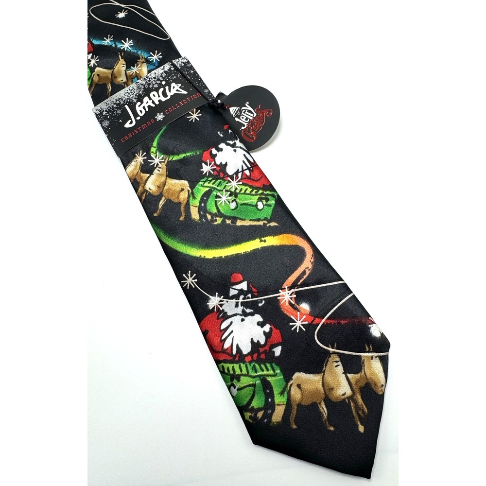 NWT J. Garcia Merry Christmas Holiday Collection 62 Silk Tie Santa Claus